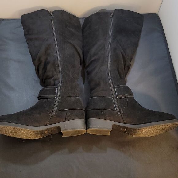 UNR8ED ROUND TOE SIDE ZIPPER CLOSURE WOMEN'S KNEE HIGH BOOTS - Picture 9 of 15